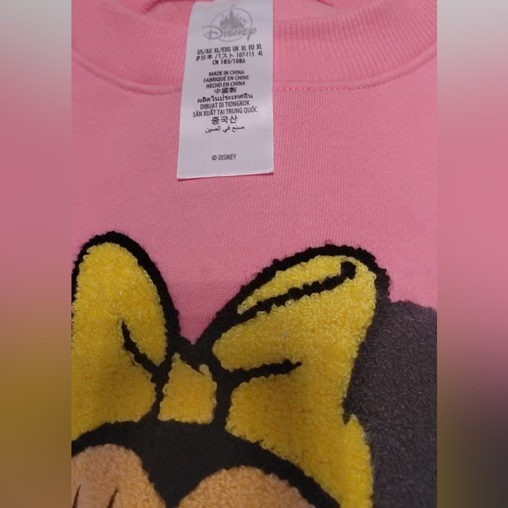 XL 2026 Walt Disney Parks World Sweatshirt Womens Pink Minnie Mouse - Picture 6 of 6
